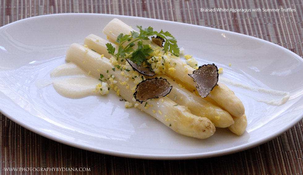     photo of: Braised White Asparagus with Summer Truffles