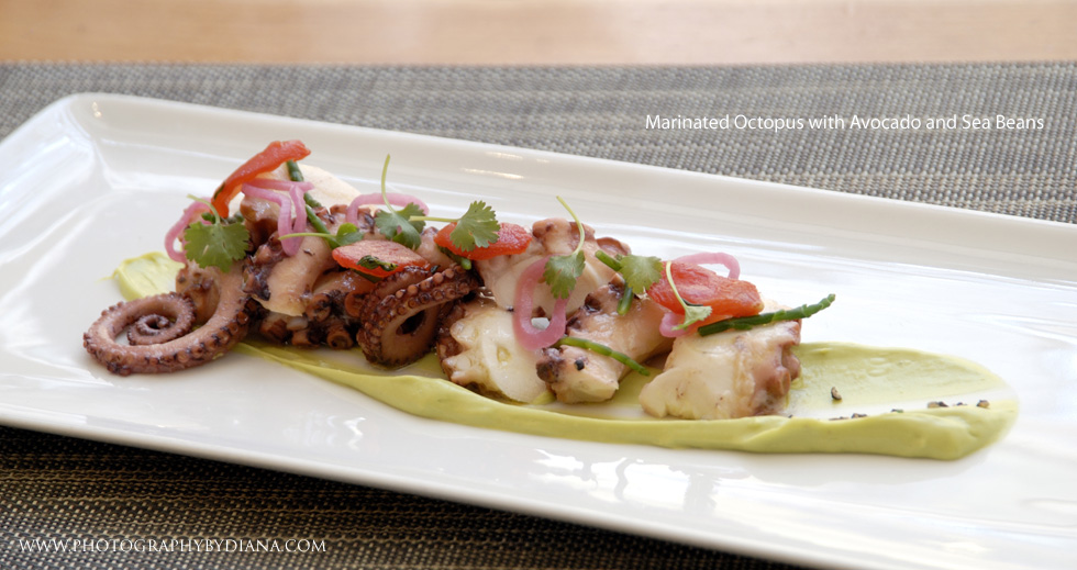     photo of: Marinated Octopus with Avocado and Sea Beans